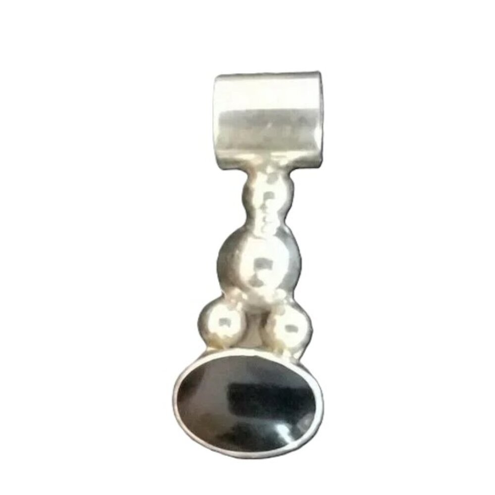 ONYX Sterling silver pendant NEW artisan abstract last one! handmade